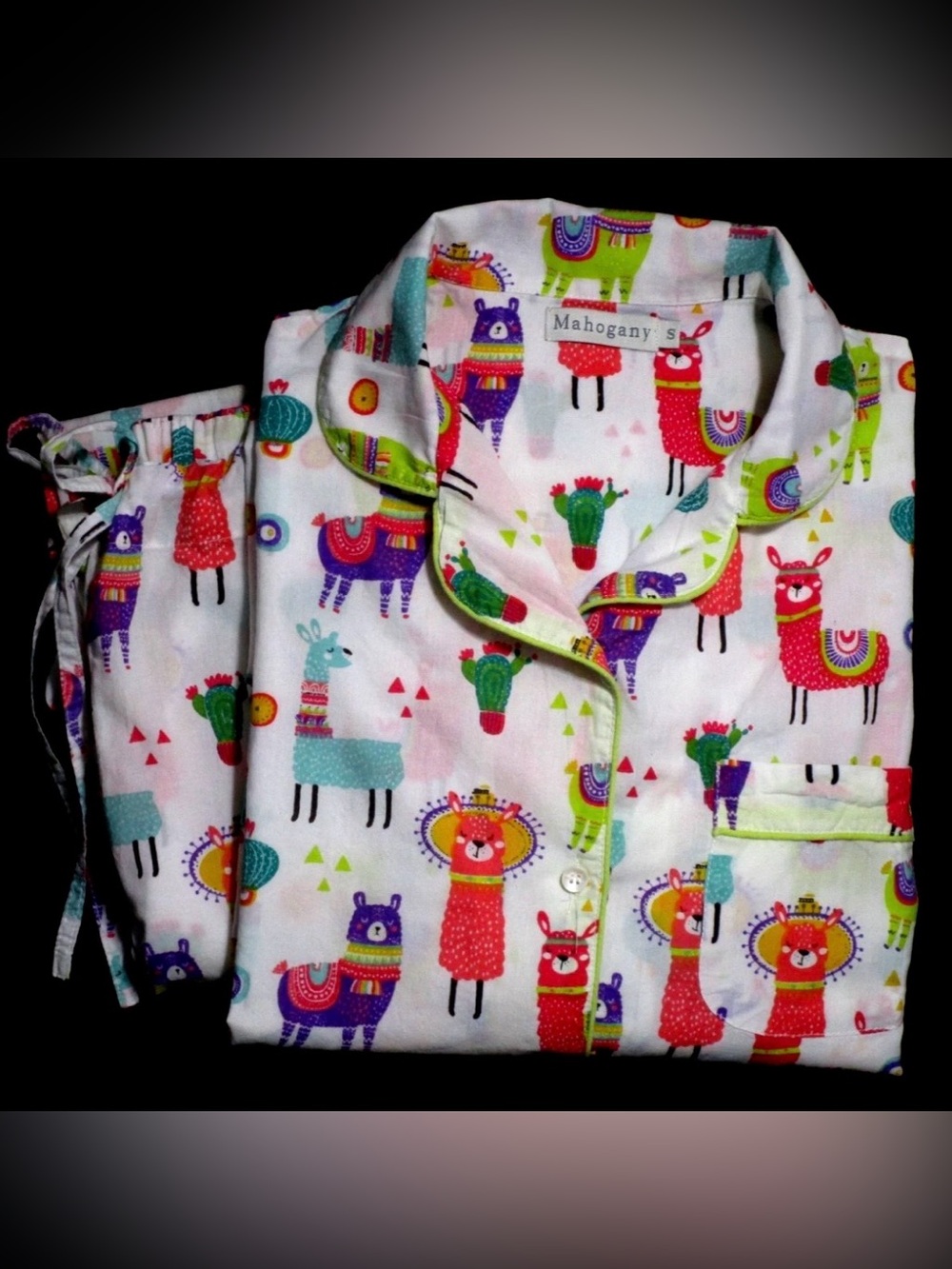 Lama pajamas women’s small cotton by Mahogany
